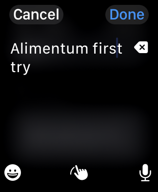 Track activity with notes field filled - watch