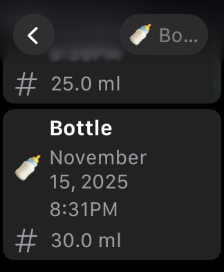 Watch activity filter cycling - bottle