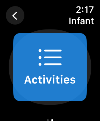 Button to load watch activity list
