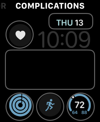 Watch face editing with CareKeeper complication